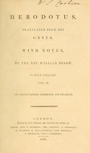 Herodotos: Herodotus. (1806, Leigh and S. Southeby)