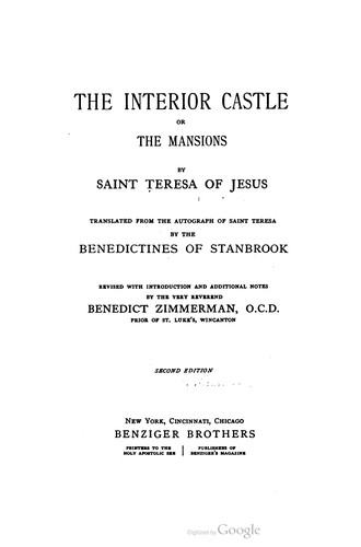 Teresa of Avila: The interior castle (1912, Benziger)