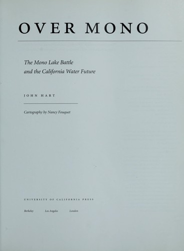John Hart: Storm over Mono (1996, University of California Press)