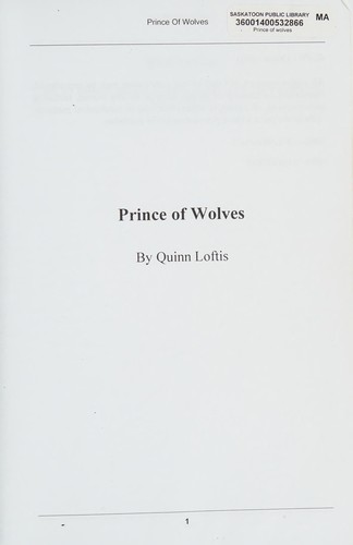 Quinn Loftis: Prince of wolves (2011, Q. Loftis])