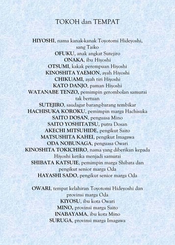 Eiji Yoshikawa: Taoko (Indonesian language, 2003, Gramedia Pustaka Utama)