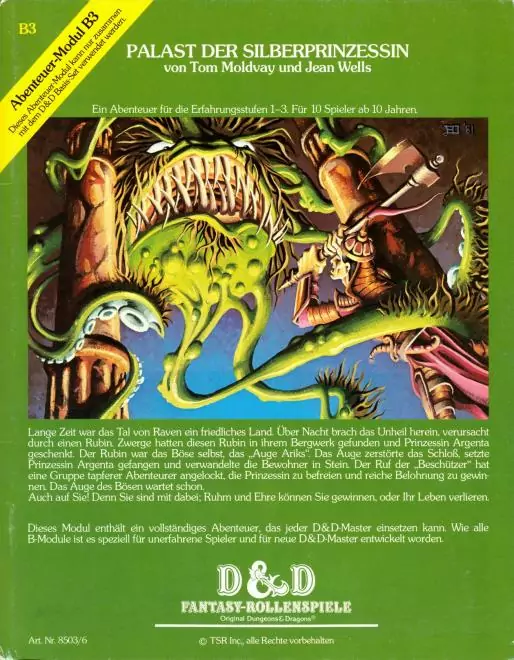 Tom Moldvay, Reinhold H. Mai, Jean Wells: Palast der Silberprinzessin (Paperback, deutsch language, Fantasy Spiele Verlags-GmbH)