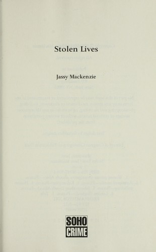 Jassy Mackenzie: Stolen lives (2011, Soho)