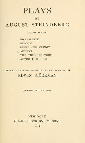 August Strindberg: Plays (1913, C. Scribner's sons)