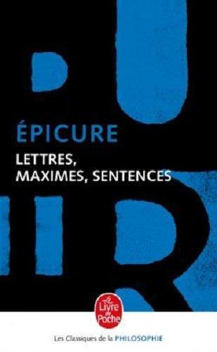 Epikuro, Jean-François Balaudé: Lettres, maximes, sentences (French language)