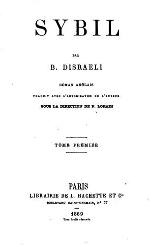 Benjamin Disraeli: Sybil (French language, 1925)
