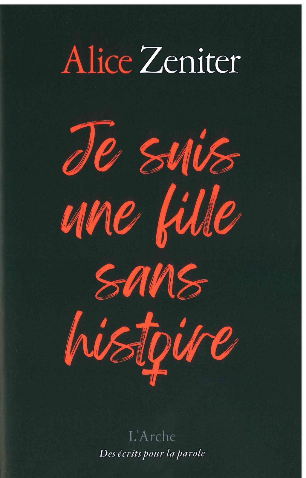 Alice Zeniter: Je suis une fille sans histoire (French language)