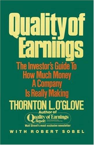 Thornton L. O'glove: Quality of Earnings (Paperback, 1998, Free Press)