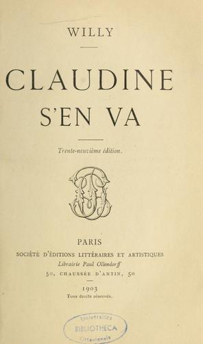 Colette: Claudine s'en va