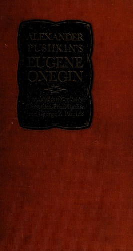 Alexander Pushkin: Eugene Onegin (1937, University of California press)