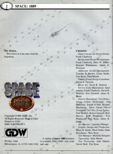 Frank Chadwick: Space 1889 (1988, Game Designers Workshop)