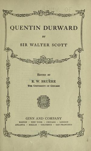 Walter Scott: Quentin Durward (1906, Ginn)