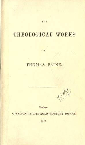 Thomas Paine: The Age of Reason (1877, Bennett)
