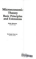 Walter Nicholson: Microeconomic Theory. (1973, Holt,R.& W.)