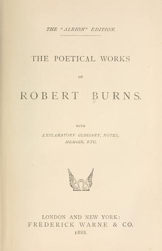 Robert Burns: The poetical works of Robert Burns (1888, F. Warne)