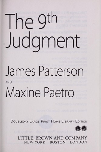 James Patterson: The 9th judgment (2010, Little, Brown)