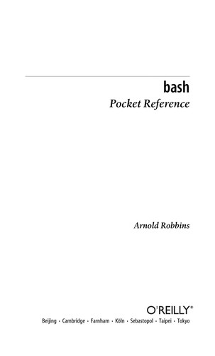 Arnold Robbins: bash (Paperback, 2010, O’Reilly Media)
