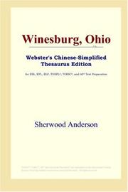Sherwood Anderson: Winesburg, Ohio (Webster's Chinese-Simplified Thesaurus Edition) (2006, ICON Group International, Inc.)