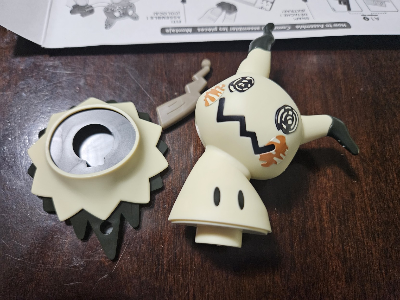 Mimikyu before the top of his body got connected to the bottom of his body and also his tail isn't on yet.