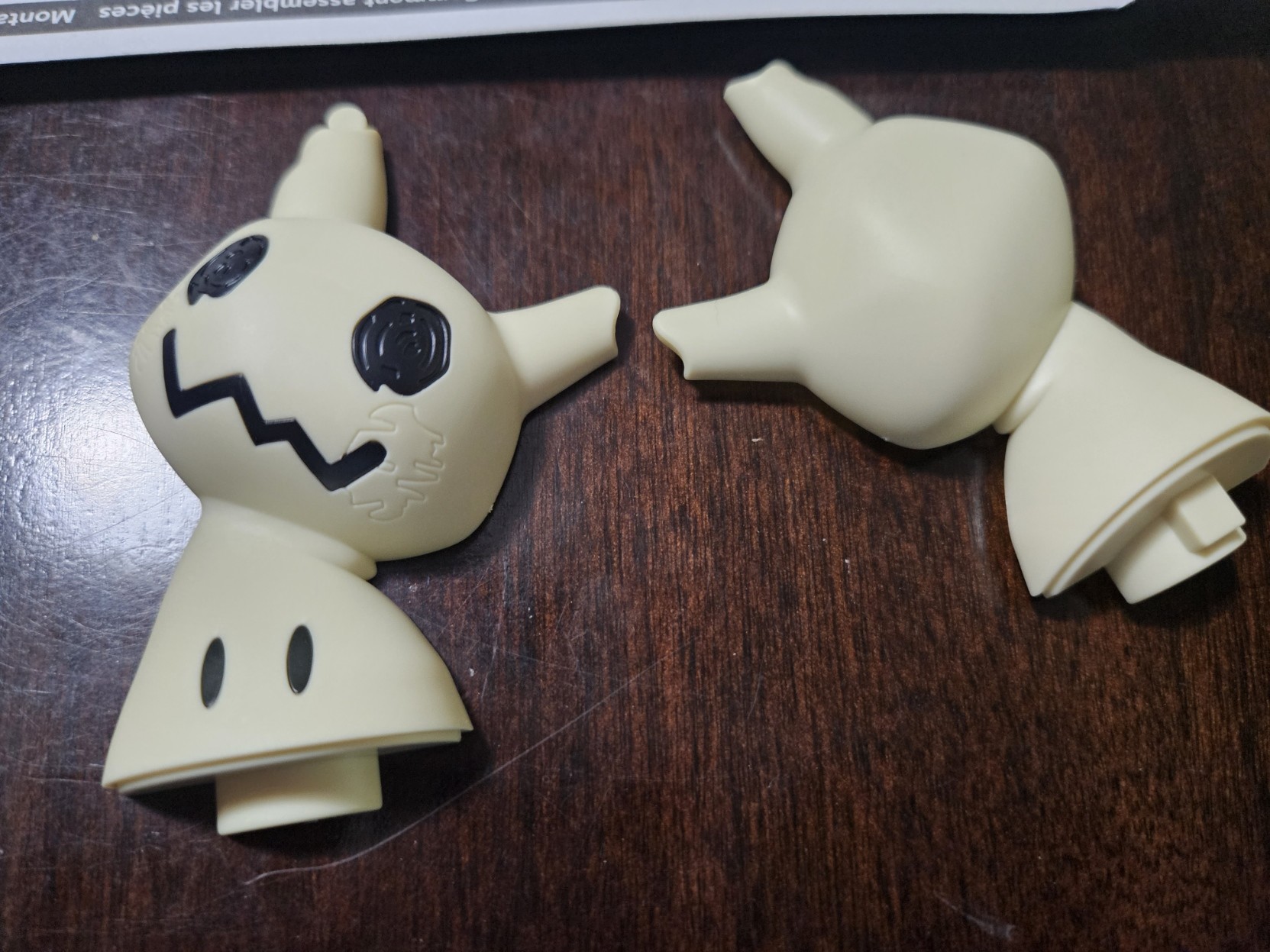 Front and back half of Mimikyu not yet put together.