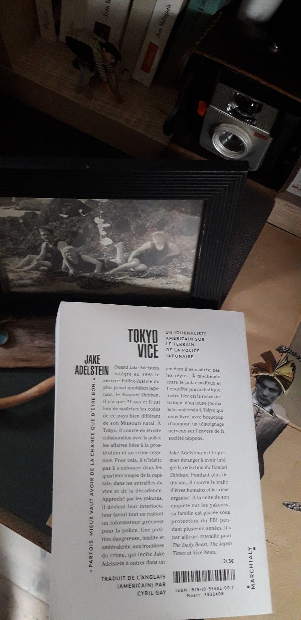 4ème de couverture du livre de Jake Adelstein, "Tokyo Vice", aux éditions Marchialy.