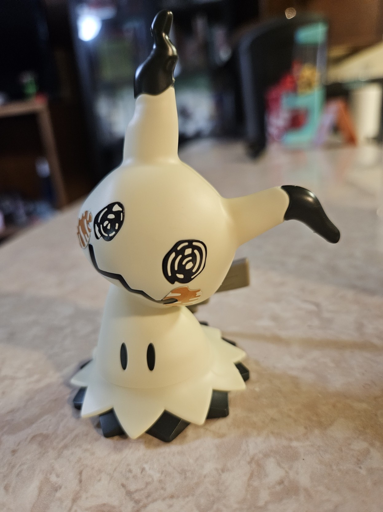 Fully put together Mimikyu model. He looks both cute and creepy.